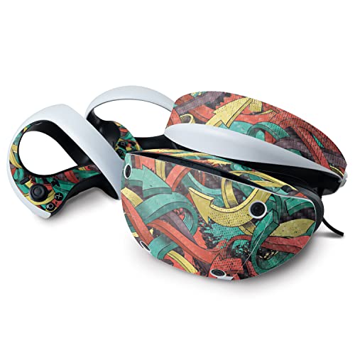 MightySkins Carbon Fiber Skin Compatible with Sony Playstation VR2 - Triadic Arrows | Protective, Durable Textured Carbon Fiber Finish | Easy to Apply & Change Styles | Made in The USA