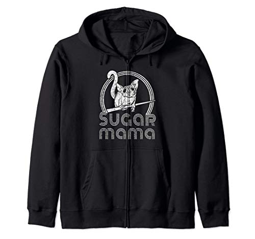 Sugar Mama Funny Sugar Glider Shirt for Sugar Glider Moms Zip Hoodie