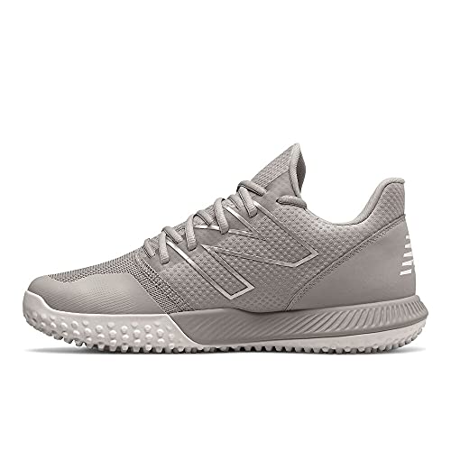 New Balance Men's FuelCell 4040 V6 Turf-Trainer Baseball Shoe, Grey/White, 10.5