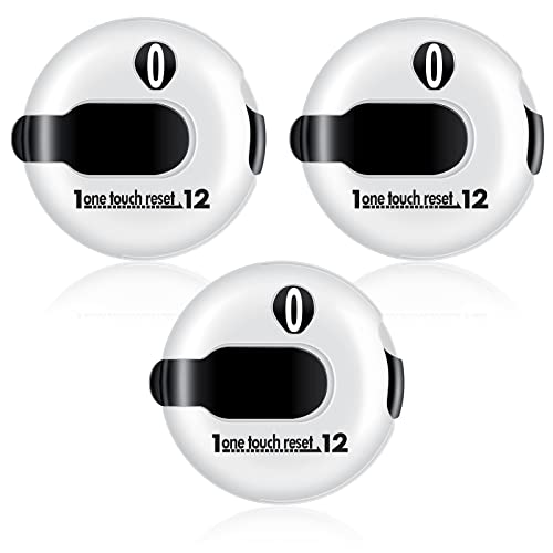 Frienda 3 Pieces Golf Score Counter Mini Golf Stroke Counter with One Touch Reset and Simple Attachment to Scorekeeper Glove in (White)