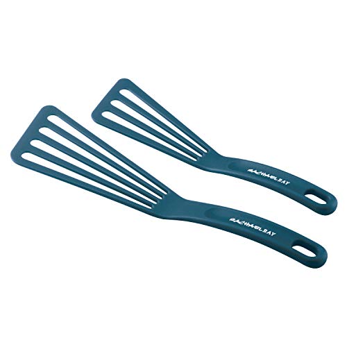 Rachael Ray Tools & Gadgets 2-Piece Nylon Turner Set, Marine Blue, 10' & 12' Spatula Set