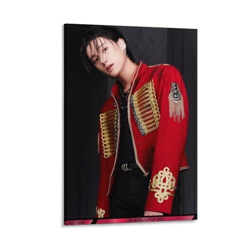 Korean Idol Ateez Wooyoung Poster Kpop The World Ep Fin Will Version 2 Teaser Images Print on Canvas Painting Wall Art for Living Room Home Decor Boy Gift 08x12inch(20x30cm)
