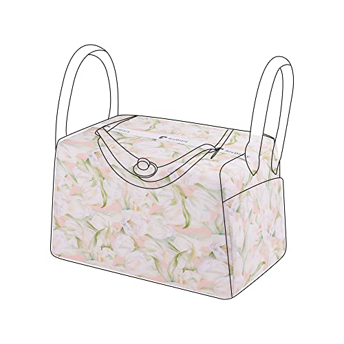 ArcDiary Rayon Purse Pillow Shaper Insert, unique pattern handbag shapers, Memory Foam, for Lindy 19/26/30/34 bags (Lindy26,French Tulips)