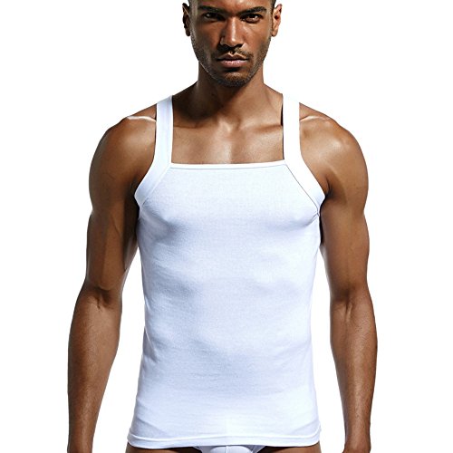 Tank Tops Men Men's Casual T-Shirt Coconut Palm Bodybuilding/Running/Beach Undershirts Cut Workout Tank Tops 1e8q White