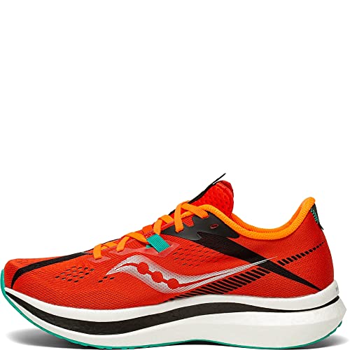 Saucony Men's Endorphin Pro 2 Running Shoe, Scarlet/Black, 10.5