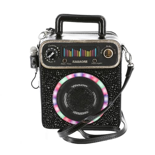 Betsey Johnson Women's Let's Duet All Knight Karaoke Bag, Black, One Size