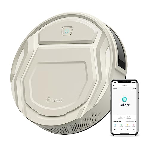 Lefant M210 Pro Robot Vacuum Cleaner, Tangle-Free 2200Pa Suction, Slim,Quiet, Self-Charging Wi-Fi/APP Remote Connected Robotic Vacuum Cleaner, Work with Alexa, Ideal for Pet Hair, Hard Floors