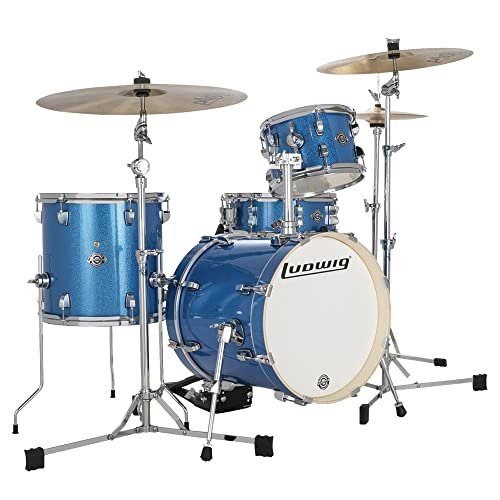 Ludwig Breakbeats 2022 By Questlove 4-piece Shell Pack with Snare Drum - Blue Sparkle