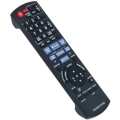 N2QAYB000359 Replace Remote Control Compatible with Panasonic DVD Home Theater Sound System SC-PT670 SC-PT673 SC-PT770 SA-PT670 SA-PT673 SA-PT770 SB-HC470 SB-HF770 SB-HS470 SB-HW460