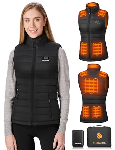 Heated Vest for Women with 14000mAh 7.4V Battery Pack Included，Warming Women's Heated Vest Electric Heating Vest Rechargeable