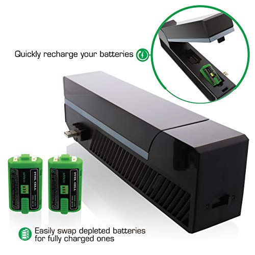 Nyko Modular Power Station - 2 Port Power Station with 2 Rechargeable Batteries for Xbox One