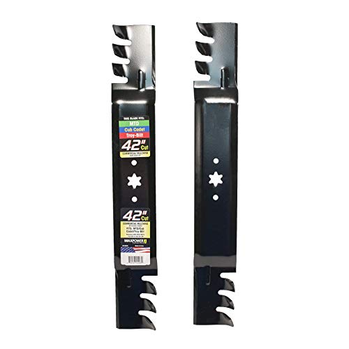 Maxpower 561532XB 2 Blade Commercial Mulching Set for 42' Cut MTD, Cub Cadet, Troy-Bilt Mowers, Replaces OEM no. 942-0616, 742-0616, 942-04126