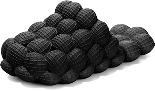 BRONAX Bubble Bubbly Slides for Men Funny Golf Ball buble Slides Black Cute Closed Toe Massage Size 12 Lychee House Shower Pillow Bath Slippers Sandals for Male Size 46-47