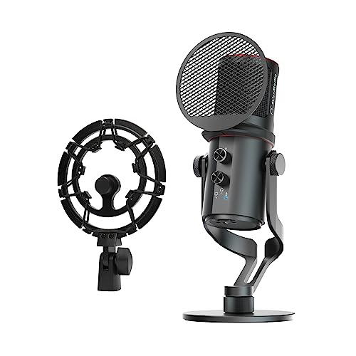 AVerMedia Live Streamer AM350 USB Condenser Microphone Kit for Streaming, Podcast, Gaming, Singing, ASMR, Laptop, PC - Limited Edition with Pop Filter & Shock Mount