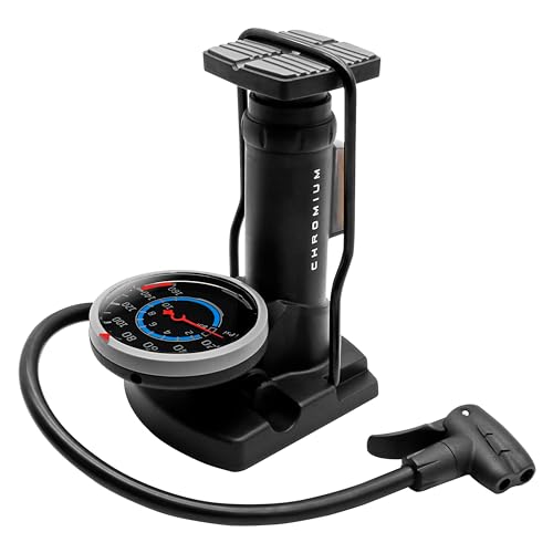 BV Portable Composite Foot Pump - High-Pressure Schrader and Presta Compatible with XL Roto Gauge 350mm Hose