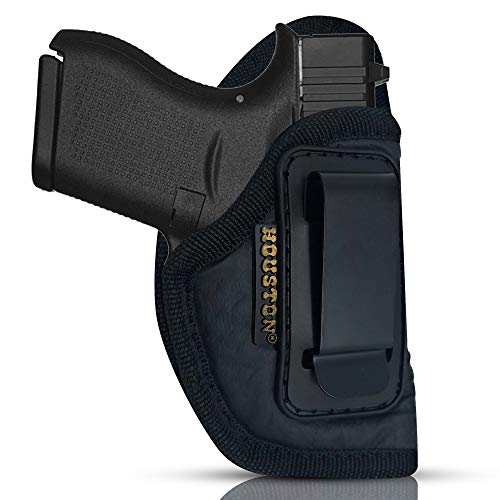 ECO Leather Concealment Holster Inside The Waistband IWB with Metal Clip (Right) (CHP-58-RH) Black