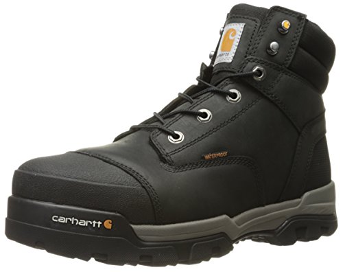 Carhartt mens 6' Energy Black Waterproof Composite Toe Cme6351 Industrial Boot, Black Oil Tanned, 9.5 US