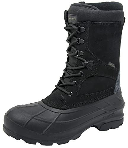 Kamik Men's Nationplus Boot (12 D(M) US, Black/Charcoal)