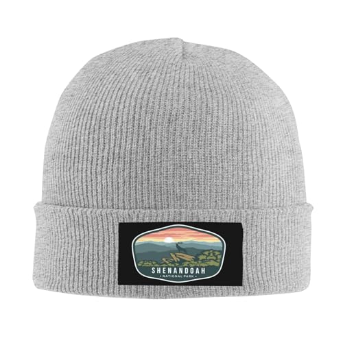 Boy Winter Hat Hiking Winter Skull Beanie Caps Men Running Cap Beanie for Girl Warm Shenandoah National Park Beanie Gray
