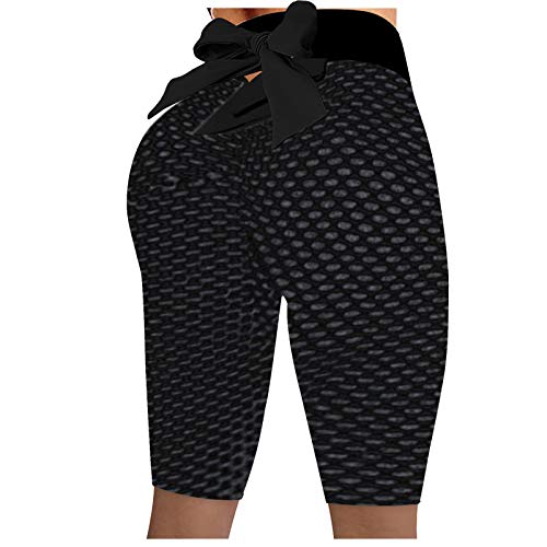 Bblulu Hollow Out Leggings for Women Butt Lifting Anti Cellulite High Waist Yoga Shorts Exercise Fitness Tight Tummy Control