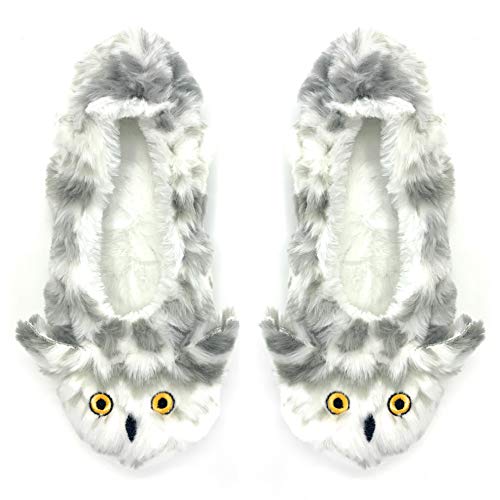 JYinstyle Women’s Slippers, Comfy Fleece Memory Foam Funny Animal Slippers, Fuzzy Plush Lining Slip-on House Shoes
