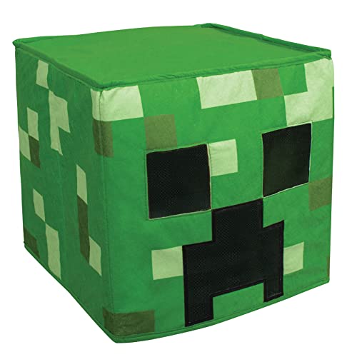 Disguise childrens Minecraft Block Headpiece, Official Minecraft Accessories, Single Size Costume Headpiece, Gray Green, One Size US, Creeper