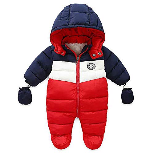 XIFAMNIY Baby Snowsuit Winter suits Coat Outwear Hooded Footie for Toddler Girls and Boys…