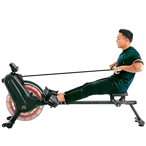 Fitness Reality Water Rowing Machine – 300lbs Capacity - Bluetooth 1 Year Free On Demand Classes - Foldable Rowing Machine for Home Use - Exercising Equipment for Cardio Training