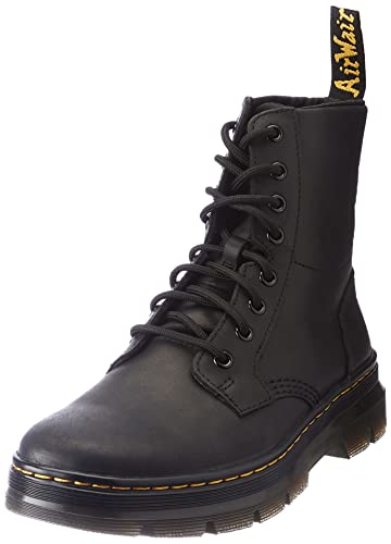 Dr. Martens unisex adult Lace Fashion Boot, Black Wyoming, 9 Women 8 Men US