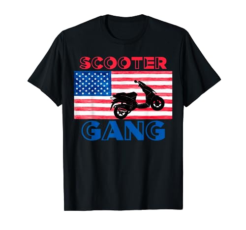 Scooter Gang Moped t-shirt American Flag Motorcycle Gear