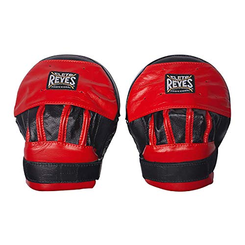 CLETO REYES Boxing Punching Mitts, Focus Sparring Striking Training Punch Pads, MMA, Kickboxing, Muay Thai, Curved with Hook and Loop Closure, Leather
