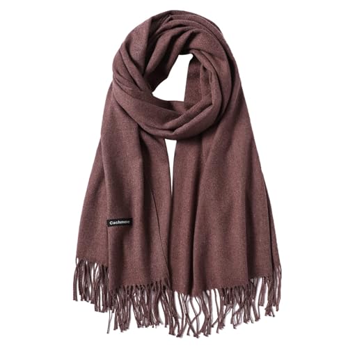 maamgic Women's Scarf Pashmina Shawls and Wraps for Evening Dresses Travel Office Winter Wedding Cashmere Feel Large Scarves Reddish Brown