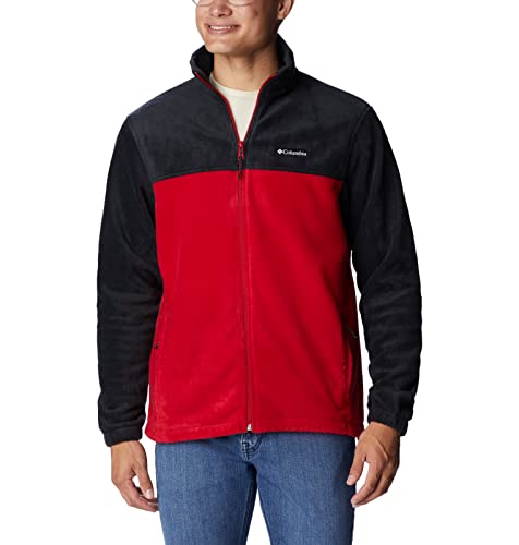 Columbia Men's Steens Mountain Full Zip 2.0, Black/Mountain Red, XX-Large
