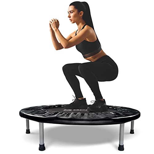 BCAN 36 Inch Fitness Trampoline Portable Rebounder Exercise Trampoline Indoor Spliced Trampoline Fitness Rebounder for Adults Max 170 lbs