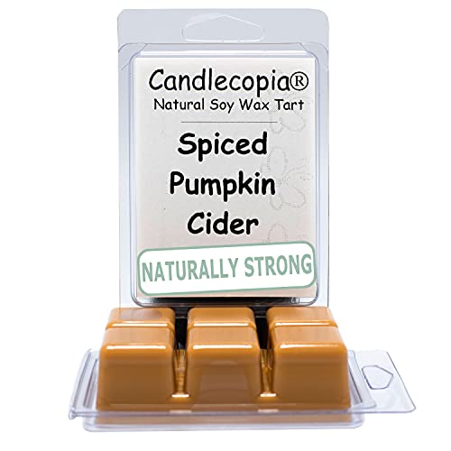 Candlecopia Spiced Pumpkin Cider Strongly Scented Hand Poured Vegan Wax Melts, 12 Scented Wax Cubes, 6.4 Ounces in 2 x 6-Packs