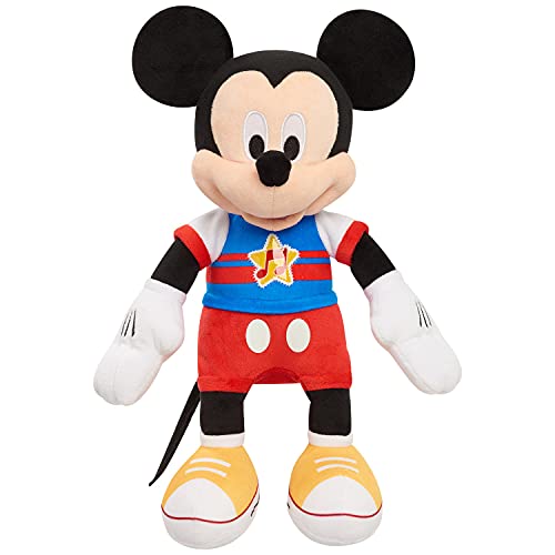 Disney Junior Mickey Mouse Funhouse Singing Fun Mickey Mouse 13 Inch Lights and Sounds Feature Plushie, Sings The Wiggle Giggle Song, Officially Licensed Kids Toys for Ages 3 Up by Just Play