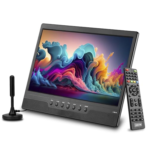 othoig 14inch Portable TV with Rechargeable Battery,Small Flat TV with Built-Digital ATSC Tuner and Antenna-USB/HDMI/AV Slot,Car-12 Volt DC/AC for Kitchens,RVs and Car Camping