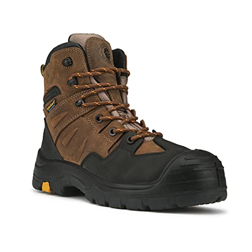 ROCKROOSTER Woodland - Men's Composite Toe Waterproof Work Boots for Construction, Landscaping, Maintenance, Transportation and Utilities EH AK669-10.5
