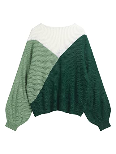 ZAFUL Women Fall Oversized Sweater Long Sleeve Crew Neck Chunky Knit Sweaters Pullover Knitwear Jumper Top