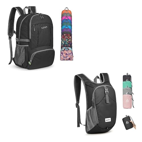 G4Free 40L Lightweight Packable Backpack with 10L Small Foldable daypack