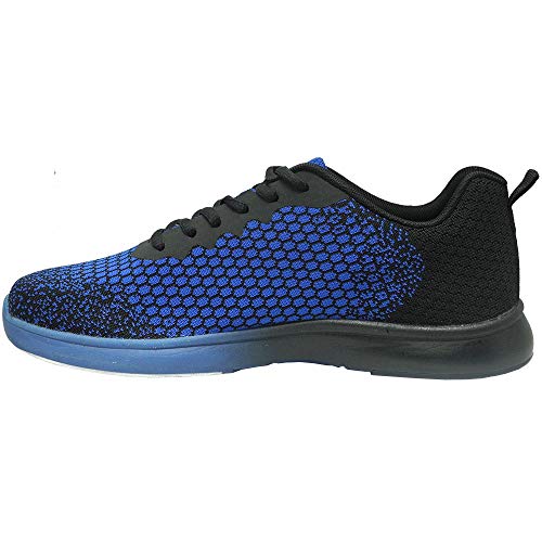 Pyramid Men's Path Lite Seamless Mesh Bowling Shoes - Black/Royal Blue Size 12