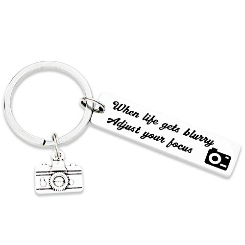 Kivosliviz Photographer Keychain When Life Gets Blurry Adjust Your Focus Keychain Jewelry for Photographers