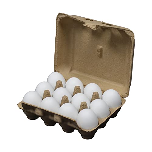 The Eggmazing Egg Decorator White Wooden Eggs - Fake Eggs for Easter Egg Decorating, Arts and Crafts - Compatible with All Eggmazing Egg Decorators (12 Pack - 1 Dozen)