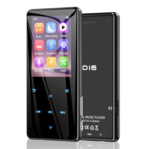 MUZXQII 64GB MP3 Player with Bluetooth 5.3-18 Soothing Sounds, White Noise Machine for Sleep Baby Kids, Portable Music Player with Speaker, FM Radio, Voice Recorder, E-Book, Support 128GB TF Card