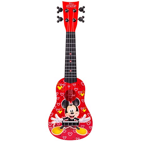 First Act Discovery Mickey Mouse Toy Ukulele, 20 Inch - Ukulele for Beginners, Musical Instruments for Toddlers and Preschoolers - Features Your Child’s Favorite Disney Character