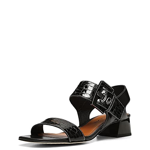 Donald Pliner Women’s VIXI Sandal – Croco Patent & Calf Leather – Block Heel Sandals for Women, Women’s Heeled Sandal, Comfortable Sandals for Women, Leather Sandals, Chunky Heels for Women, 7.5