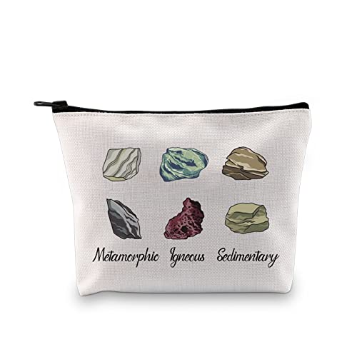G2TUP Geologist Gift Metamorphic Igneous Sedimentary Makeup Bag Geology Rock Collector Cosmetic Bag Rock Lover Gift (Metamorphic Igneous Sedimentary MB)