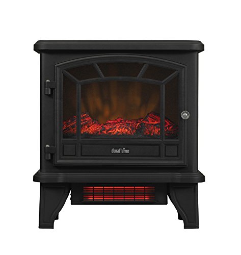 Duraflame DFI-550-22 Freestanding Infrared Quartz Fireplace Stove with Remote Control 1500W, Black