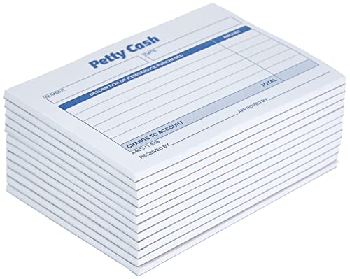 Adams Petty Cash Receipt Pad, 5 x 3-1/2 Inches, 50 Sheets per Pad, Pack of 12 Pads (9672ABF)