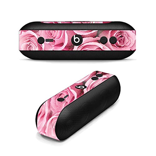 MightySkins Glossy Glitter Skin for Beats Pill Plus - Pink Roses | Protective, Durable High-Gloss Glitter Finish | Easy to Apply, Remove, and Change Styles | Made in The USA
